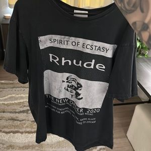 rhude designer t shirt new sized large black spirit of ecstasy